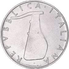 Coin, Italy, 5 Lire, 1989, Rome, MS(64), Aluminum, KM:92