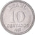 Moneta, Brazylia, 10 Centavos, 1987, MS(64), Stal nierdzewna, KM:602