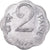 Moneta, REPUBBLICA DELL’INDIA, 2 Paise, 1974, BB+, Alluminio, KM:13.6