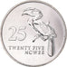 Moneta, Zambia, 25 Ngwee, 1992, British Royal Mint, SPL-, Acciaio placcato