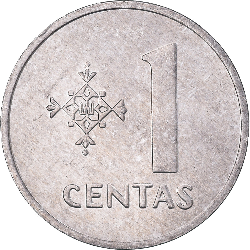 Coin, Lithuania, Centas, 1991, MS(60-62), Aluminum, KM:85