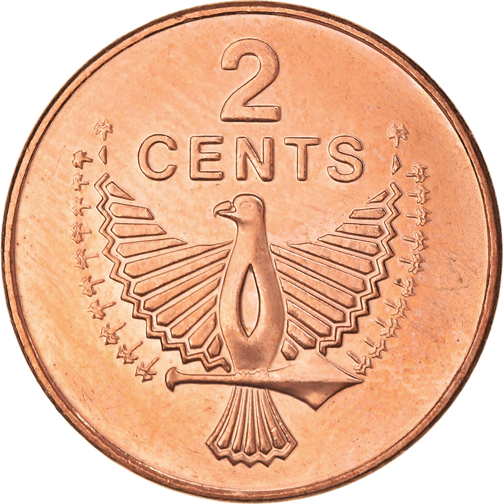 Coin, Solomon Islands, Elizabeth II, 2 Cents, 2005, MS(60-62), Bronze Plated