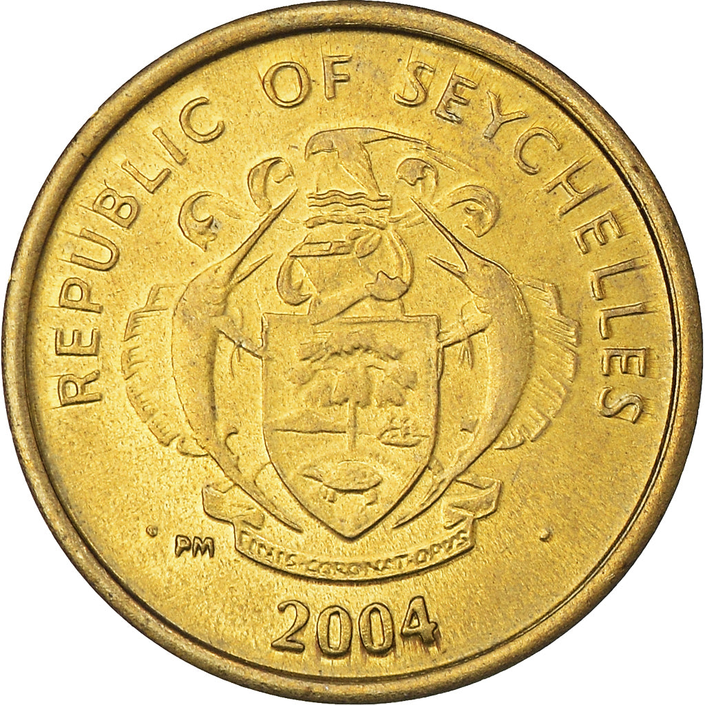 Moneta, Seychelles, Cent, 2004, British Royal Mint, SPL, Ottone, KM:46.2