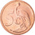 Moeda, África do Sul, 5 Cents, 2005, Pretoria, AU(55-58), Aço Cromado a Cobre