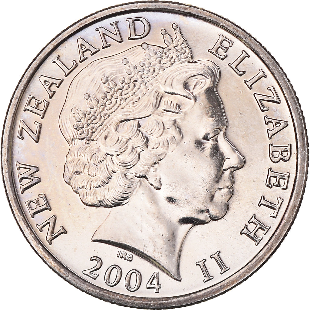 Moneda, Nueva Zelanda, Elizabeth II, 5 Cents, 2004, EBC+, Cobre - níquel