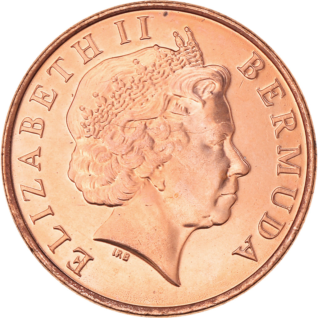 Coin, Bermuda, Elizabeth II, Cent, 2008, MS(60-62), Copper Plated Steel, KM:107a