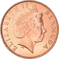 Coin, Bermuda, Elizabeth II, Cent, 2008, MS(60-62), Copper Plated Steel, KM:107a