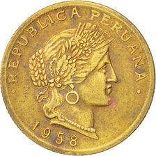 Perù, 20 Centavos, 1958, BB+, Ottone, KM:221.2b