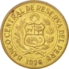 PERU, Sol, 1976, KM #266.1, AU(55-58), Brass, 21