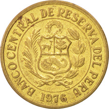 PERU, Sol, 1976, KM #266.1, AU(55-58), Brass, 21