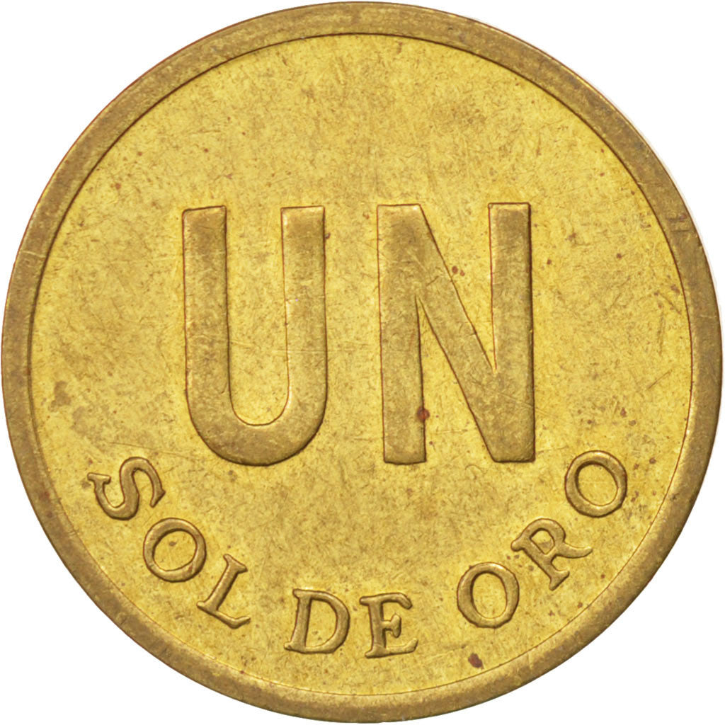 PERU, Sol, 1976, KM #266.1, AU(55-58), Brass, 21