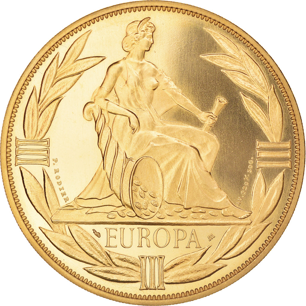 Frankreich, Medaille, Ecu Europa, Europe Assise, 1981, Rodier, STGL, Gold