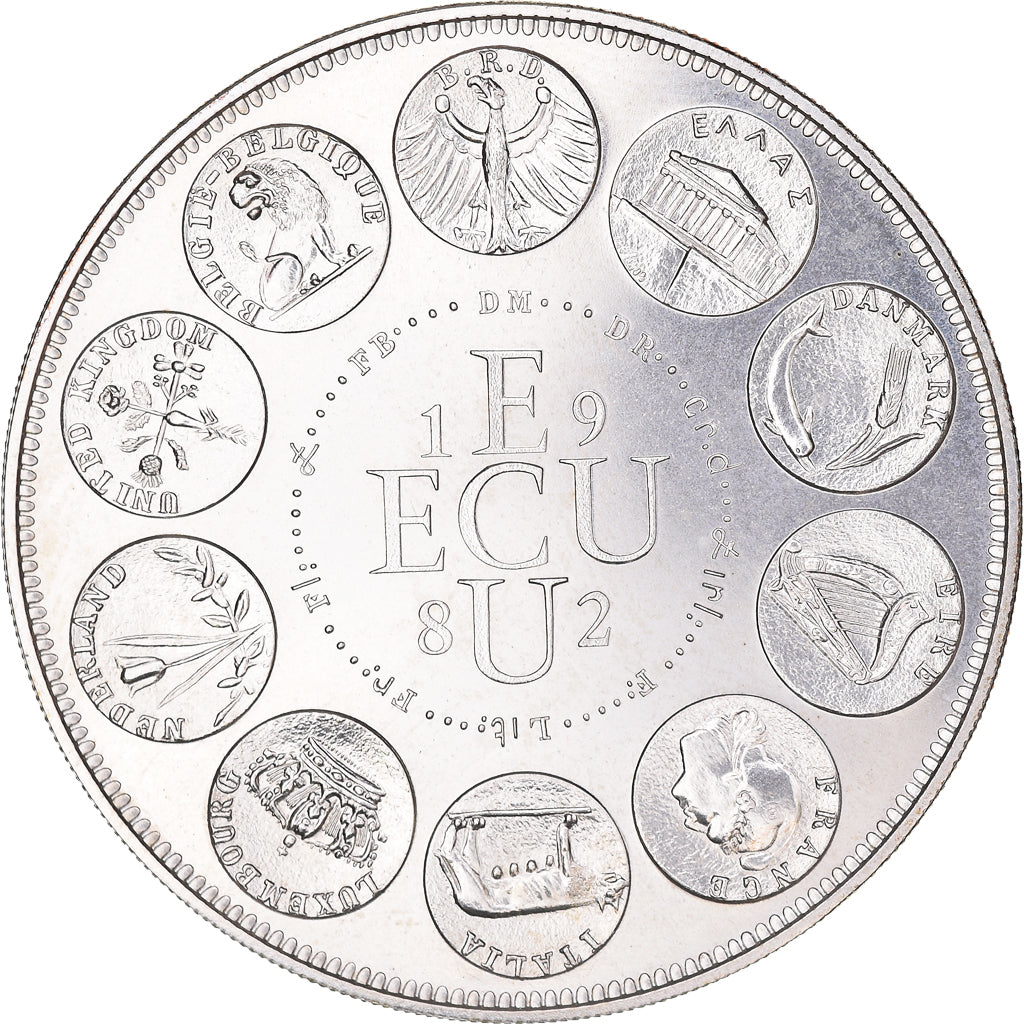 France, Médaille, Ecu Europa, 1982, Rodier, FDC, Argent