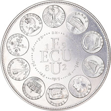 France, Medal, Ecu Europa, 1982, Rodier, MS(65-70), Silver