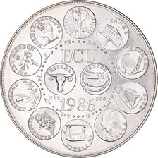 Frankreich, Medaille, Ecu Europa, Marianne, 1986, Rodier, STGL, Silber