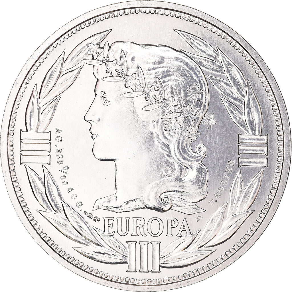Frankreich, Medaille, Ecu Europa, Marianne, 1986, Rodier, STGL, Silber