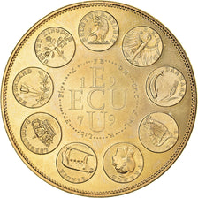 France, Medal, Ecu Europa, 1979, Rodier, MS(64), Gilt Bronze