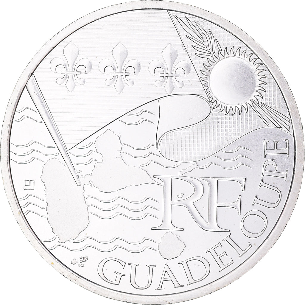 France, 10 Euro, Guadeloupe, 2010, Paris, SPL+, Argent, KM:1655