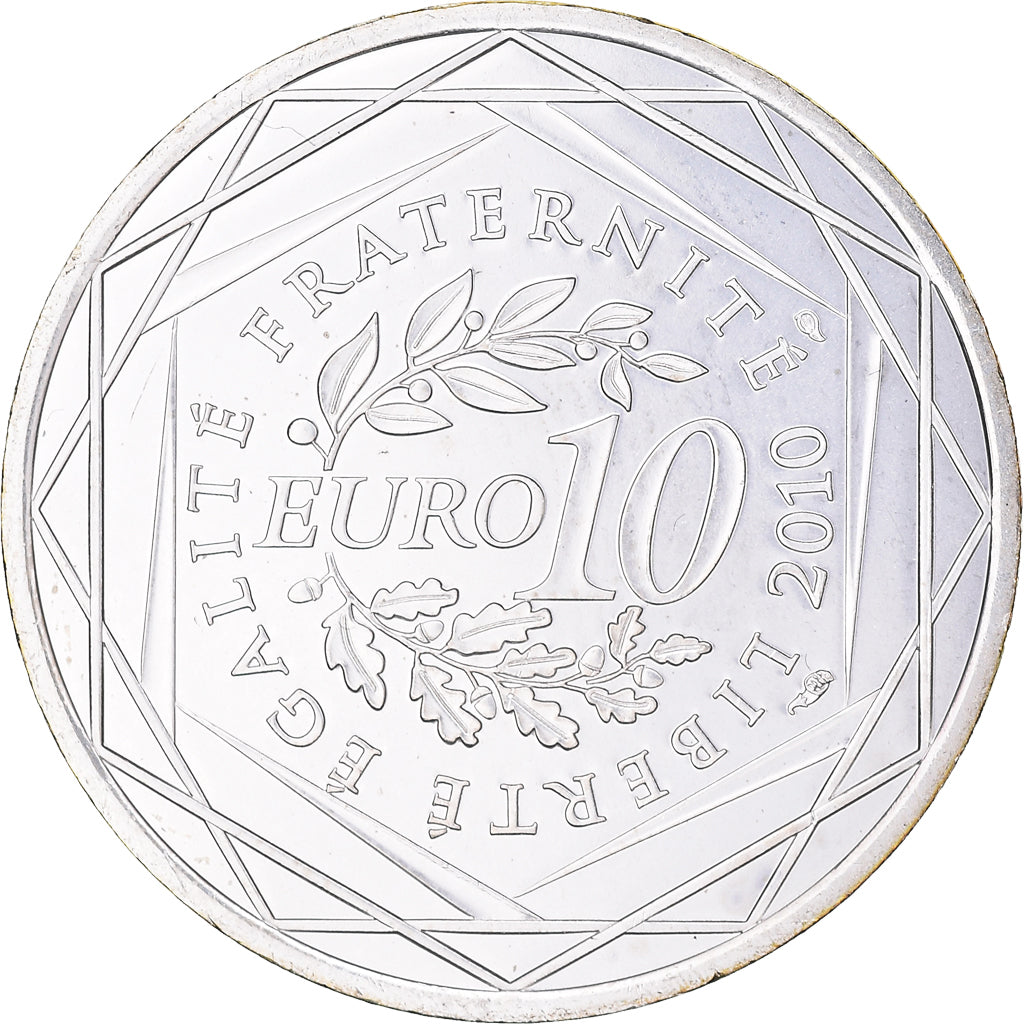 France, 10 Euro, Guadeloupe, 2010, Paris, SPL+, Argent, KM:1655