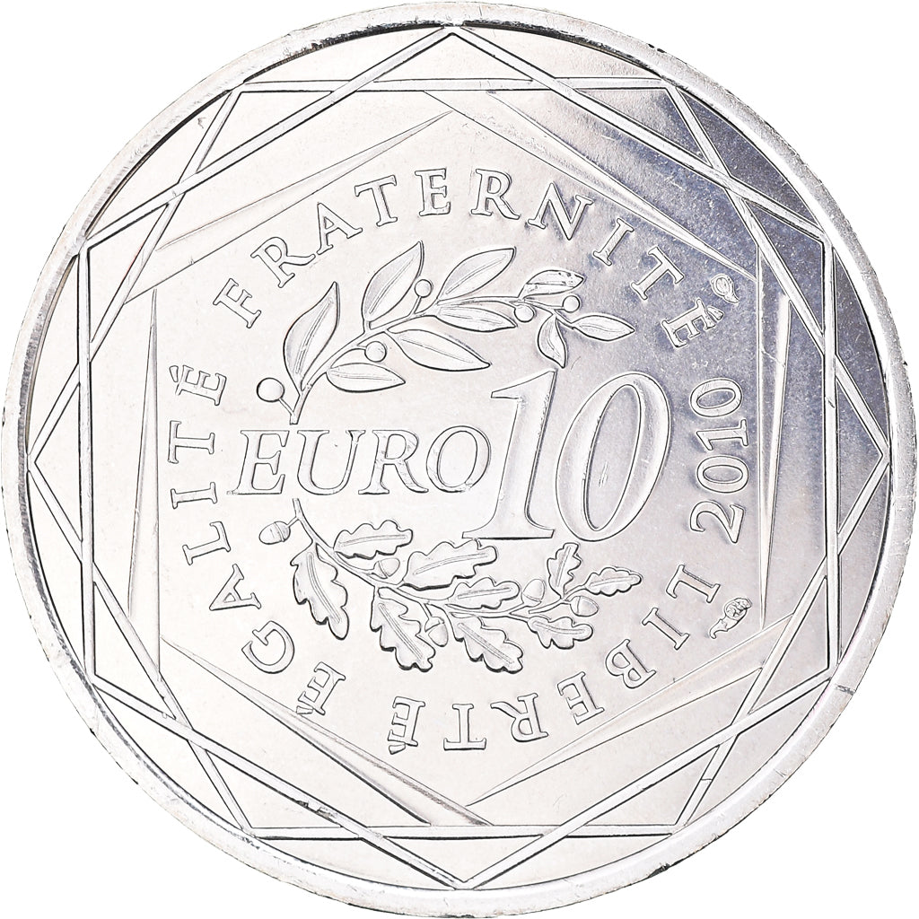 France, 10 Euro, Limousin, 2010, Paris, MS(64), Silver, KM:1660