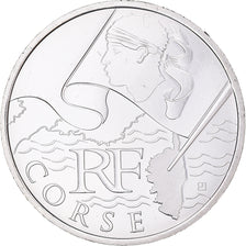 Francja, 10 Euro, Corse, 2010, Paris, MS(63), Srebro, Gadoury:EU399, KM:1658
