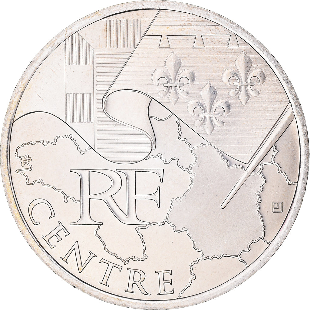 France, 10 Euro, Centre, 2010, Paris, MS(63), Silver, KM:1650