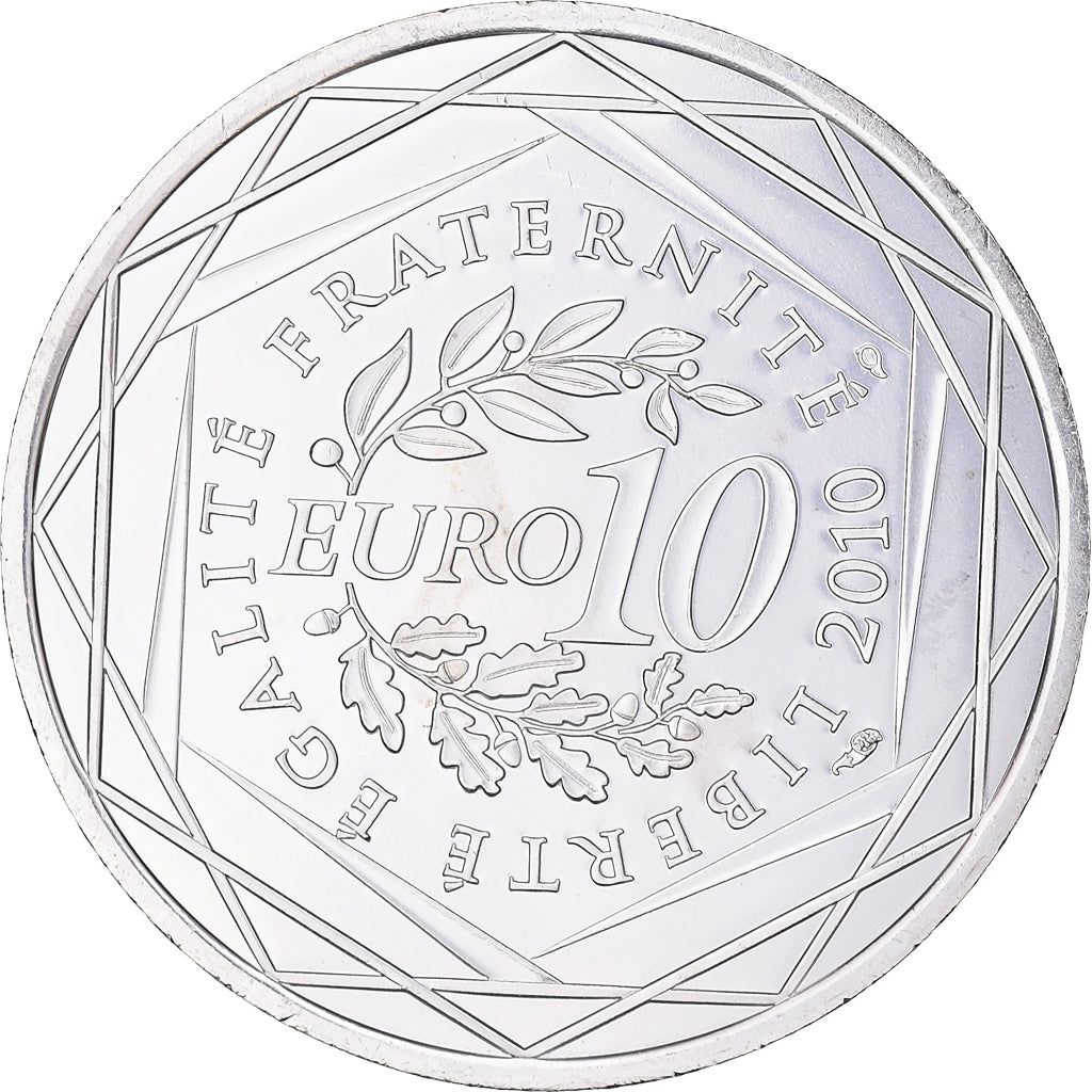 France, 10 Euro, Franche-Comté, 2010, Paris, MS(63), Silver, KM:1653