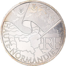 France, 10 Euro, Haute Normandie, 2010, Paris, MS(64), Silver, KM:1656
