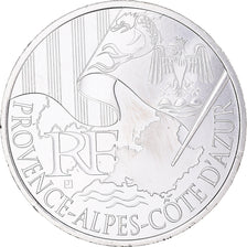France, 10 Euro, Provence-Alpes-Cote d'Azur, 2010, Paris, SUP+, Argent, KM:1668