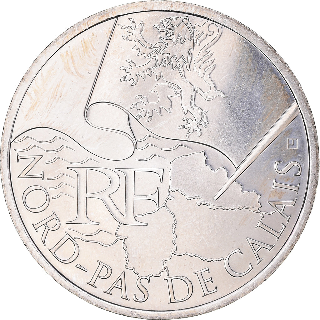 Frankrijk, 10 Euro, Nord-Pas de Calais, 2010, Paris, PR+, Zilver, Gadoury:EU399