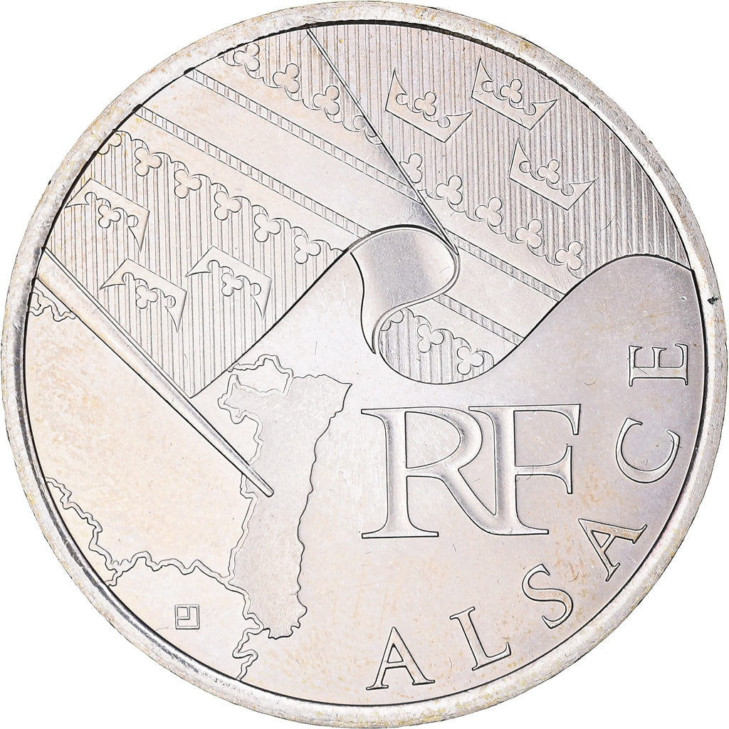 France, 10 Euro, Alsace, 2010, Paris, MS(63), Silver, KM:1652