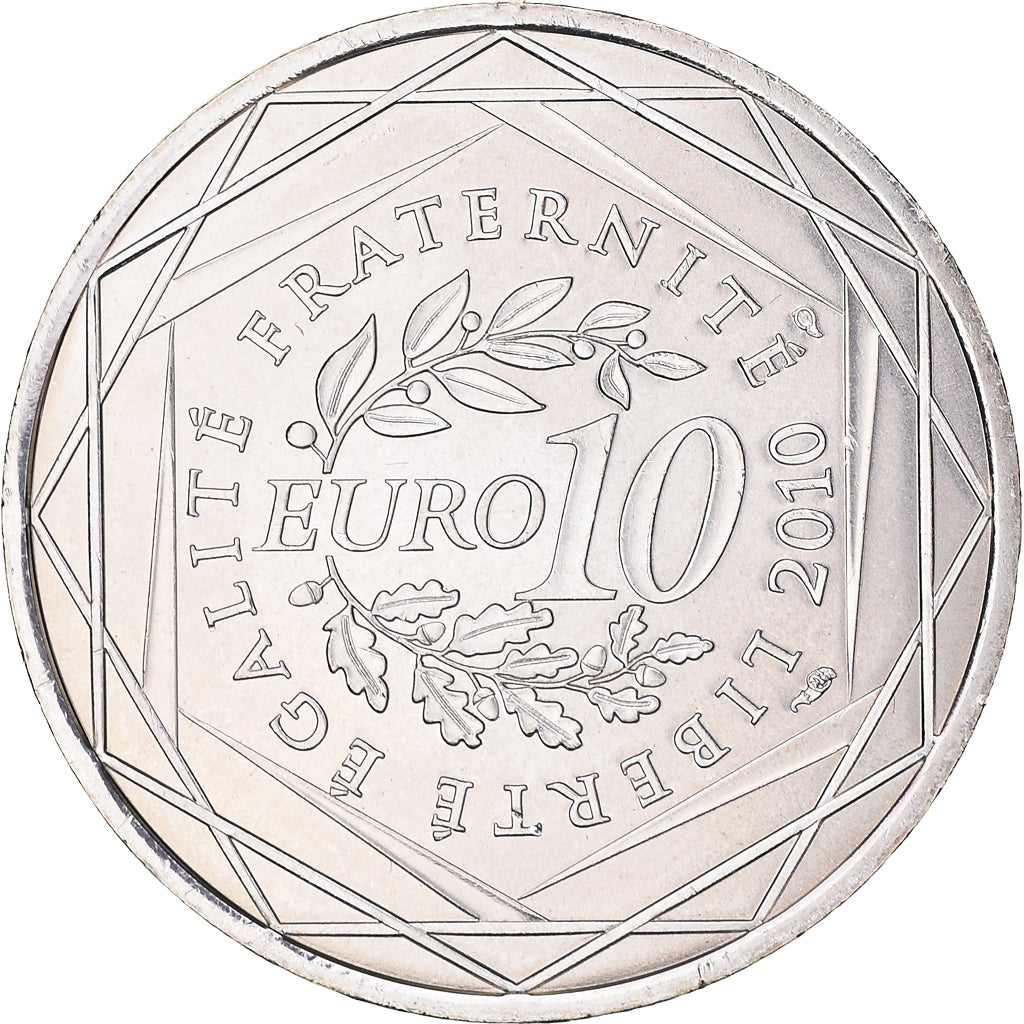 France, 10 Euro, Bretagne, 2010, Paris, MS(63), Silver, KM:1648