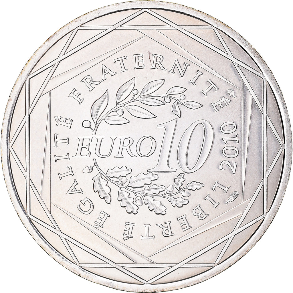 France, 10 Euro, Ile de France, 2010, Paris, MS(64), Silver, KM:1657