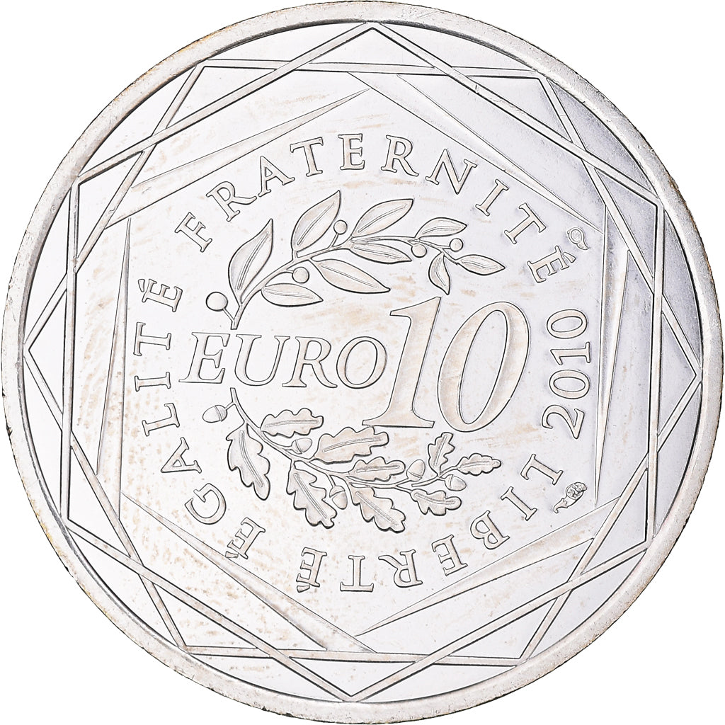 France, 10 Euro, Basse Normandie, 2010, Paris, MS(60-62), Silver, KM:1647