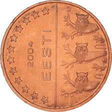Estonia, 5 Euro Cent, 2004, unofficial private coin, EF(40-45), Copper Plated