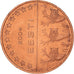 Estonia, 5 Euro Cent, 2004, unofficial private coin, EF(40-45), Copper Plated