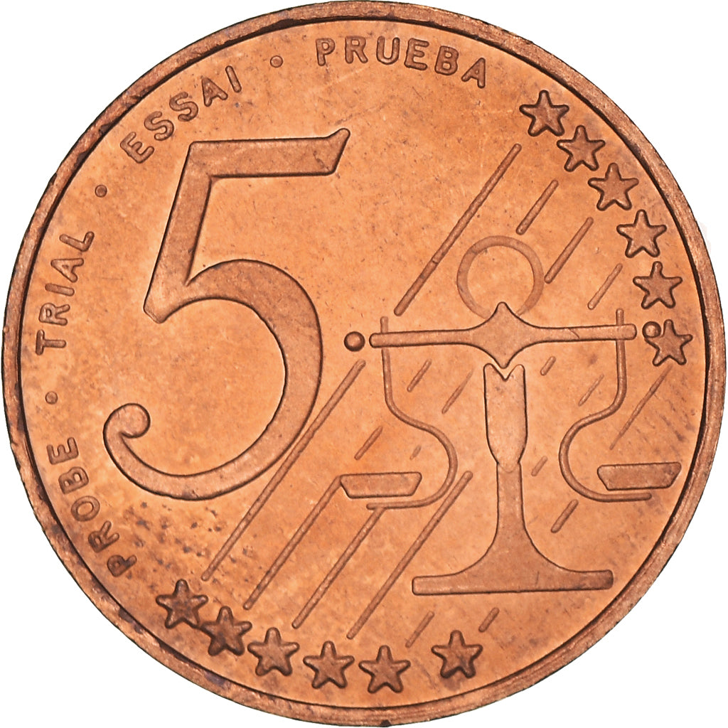 Estonia, 5 Euro Cent, 2004, unofficial private coin, EF(40-45), Copper Plated