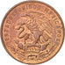 MEXICO, 20 Centavos, 1964, Mexico City, KM #440, MS(60-62), Bronze, 28.5