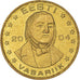 Estonia, 50 Euro Cent, 2004, unofficial private coin, AU(55-58), Brass