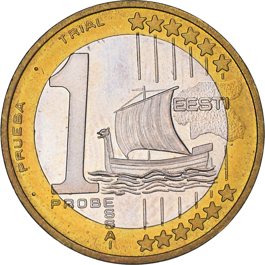 Estonia, Euro, 2004, unofficial private coin, AU(55-58), Bi-Metallic