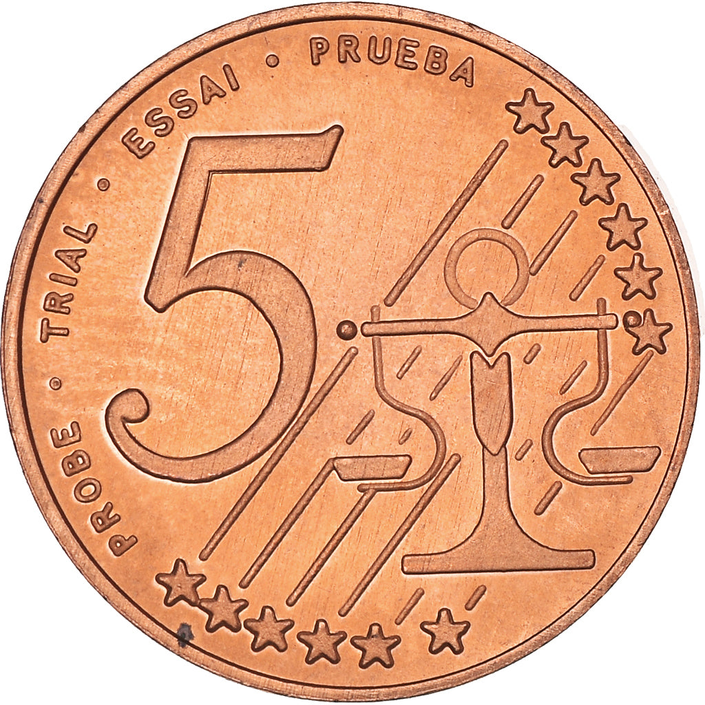 Slovenia, 5 Euro Cent, 2004, unofficial private coin, AU(55-58), Copper Plated
