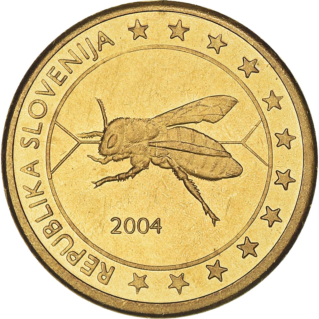 Slovenia, 10 Euro Cent, 2004, unofficial private coin, AU(50-53), Brass