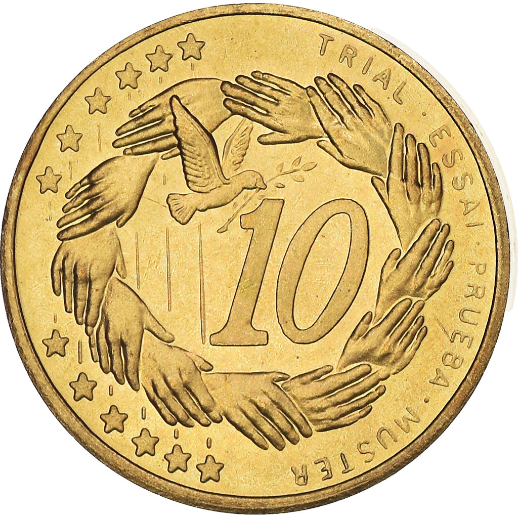 Slovenia, 10 Euro Cent, 2004, unofficial private coin, AU(50-53), Brass