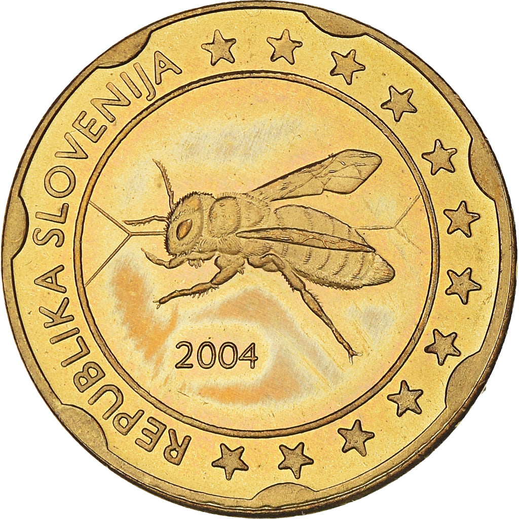 Eslovénia, 20 Euro Cent, 2004, unofficial private coin, AU(50-53), Latão