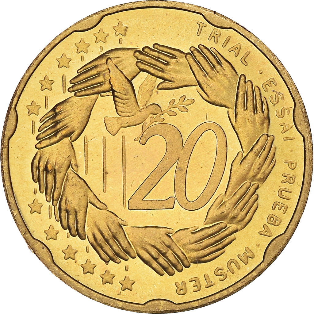 Eslovénia, 20 Euro Cent, 2004, unofficial private coin, AU(50-53), Latão