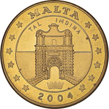Malta, Fantasy euro patterns, 50 Euro Cent, 2004, MS(60-62), Brass