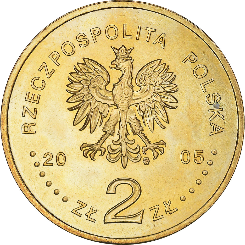 Moneta, Polonia, 2 Zlote, 2005, Warsaw, SPL-, Ottone, KM:525