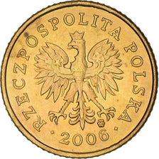 Coin, Poland, Grosz, 2005, Warsaw, MS(60-62), Brass, KM:276