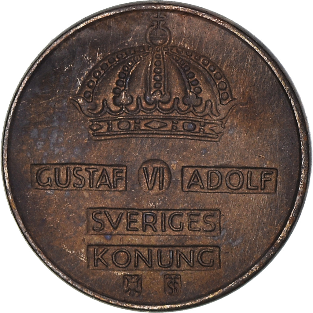 Coin, Sweden, Gustaf VI, Ore, 1957, VF(30-35), Bronze, KM:820