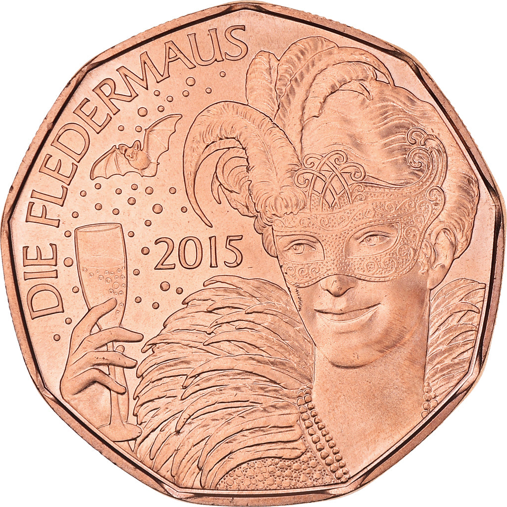 Austria, 5 Euro, Nouvelle année, 2015, Vienna, MS(65-70), Copper